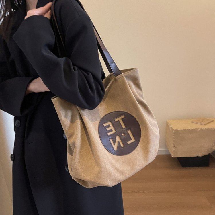 Viney Tote Bag Women's 2024 New Canvas Bag Large Capacity Fashion Autumn and Winter Versatile Casual Shoulder Women's Bag