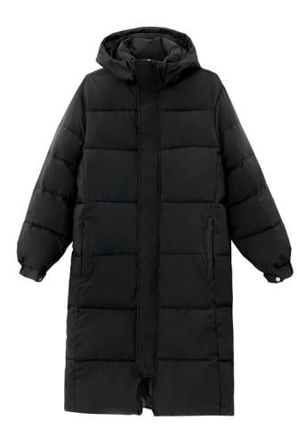 Chinese drama removable hooded long cotton coat 2024 winter new style loose thickened large size couple coat