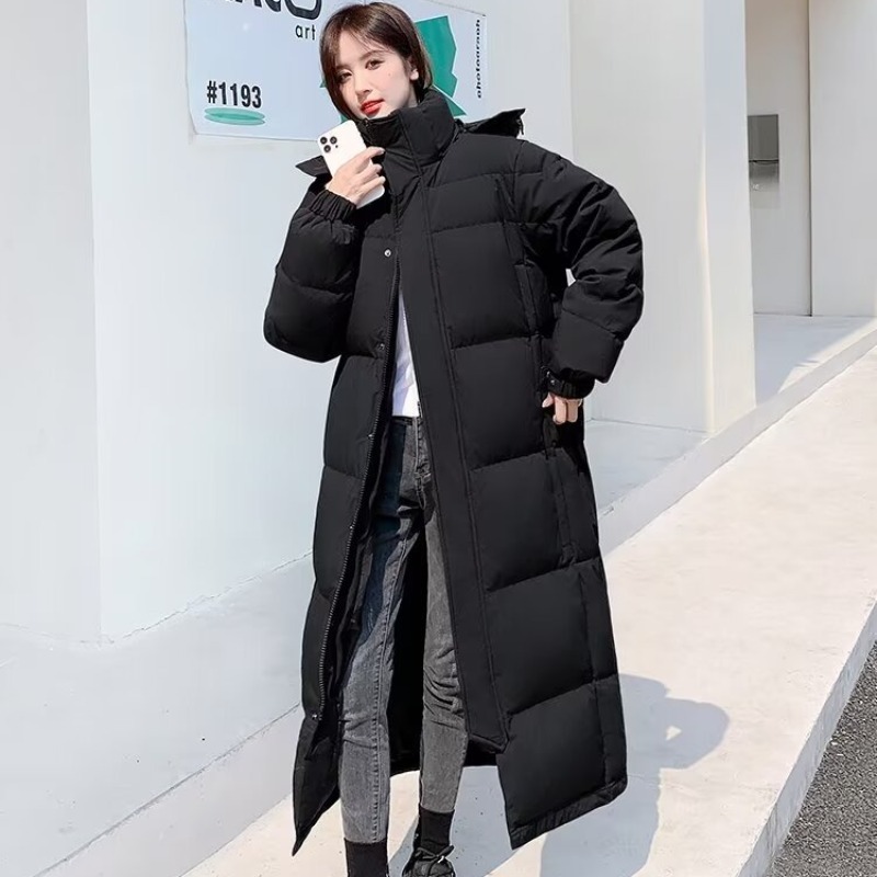 Zhongxi down jacket women's winter new ankle-length thickening couple's loose long down jacket