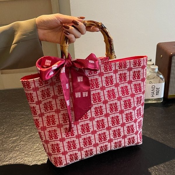 Cross-border wedding bag, large-capacity Mother's Day bag, stylish bag for women, usually available in red envelope, red wedding bag, bridal bag