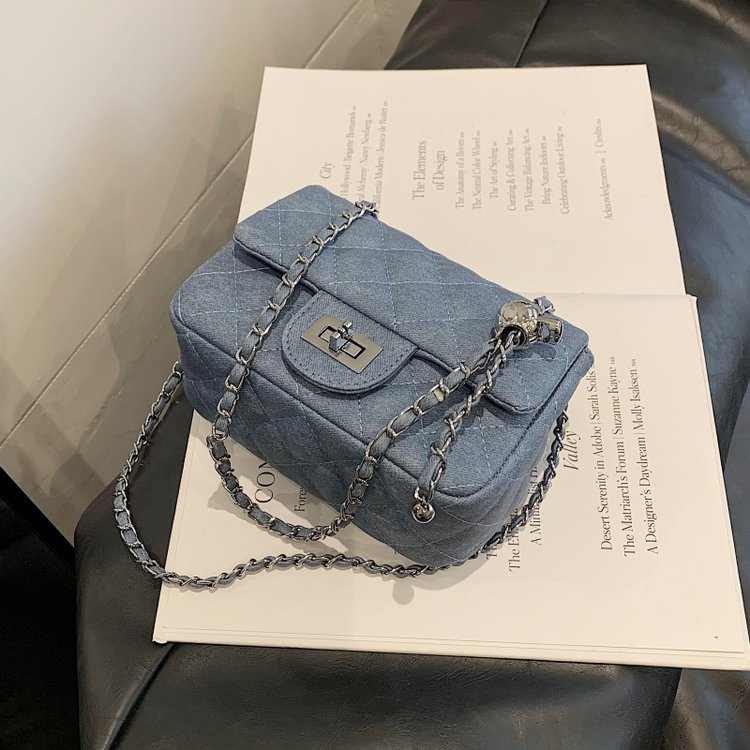 Diamond embroidery small bag women's new summer style versatile chain crossbody bag fashionable shoulder small square bag