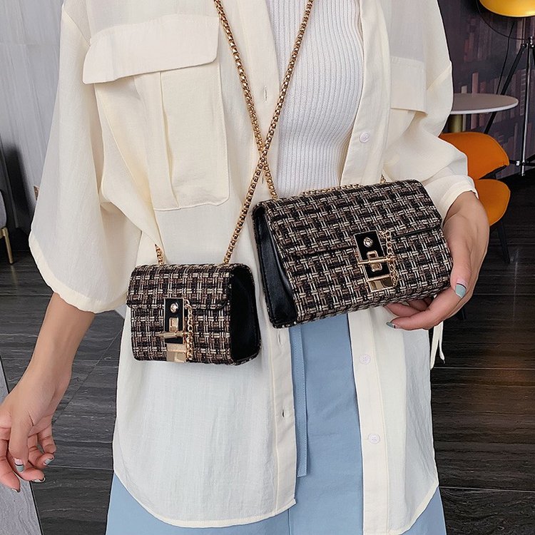 New street shoulder bag, fashionable woolen chain bag, women's bag, summer small fresh internet celebrity cross-body bag