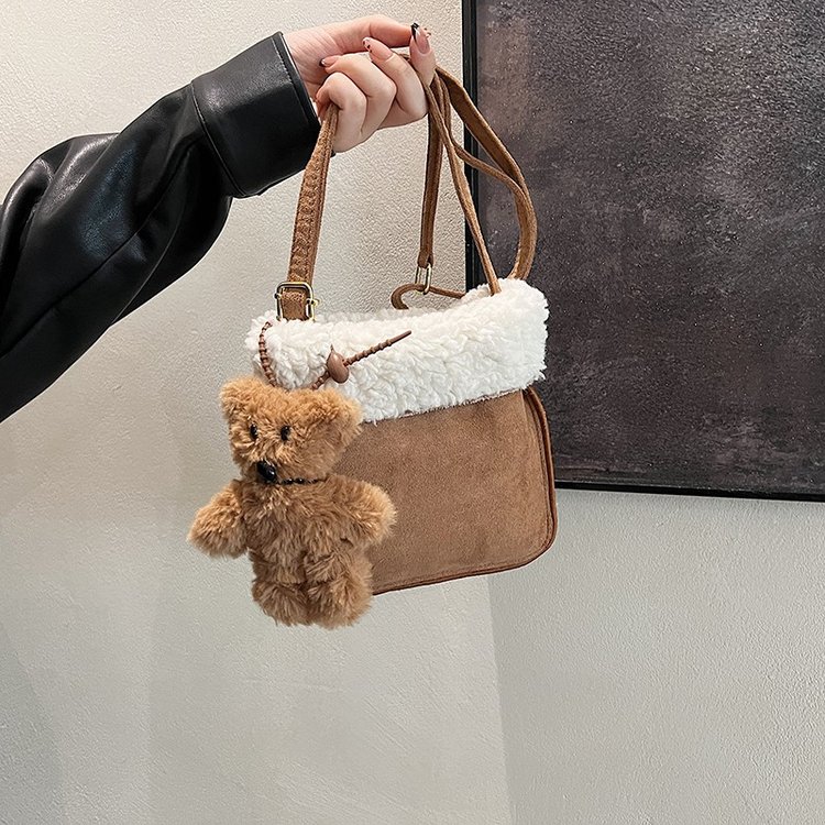 Women's Bags 2024 New Autumn and Winter Bucket Bags Niche Design Frosted Retro High-Quality Explosive Single Shoulder Crossbody Bag