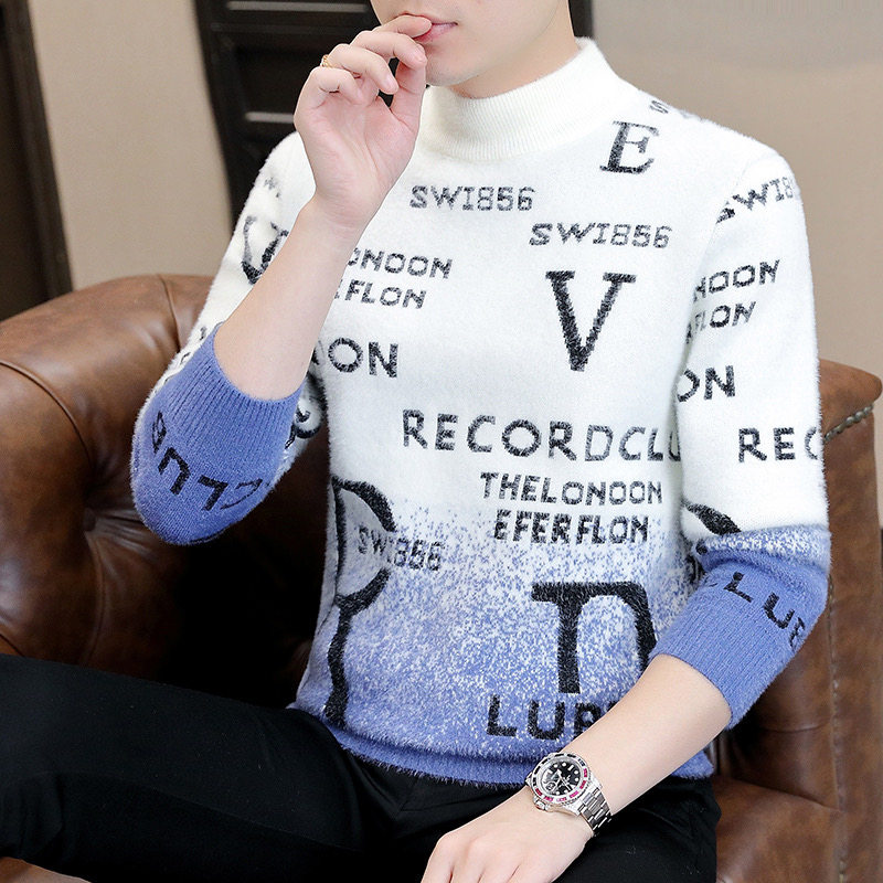 Autumn and winter thickened mink velvet sweater