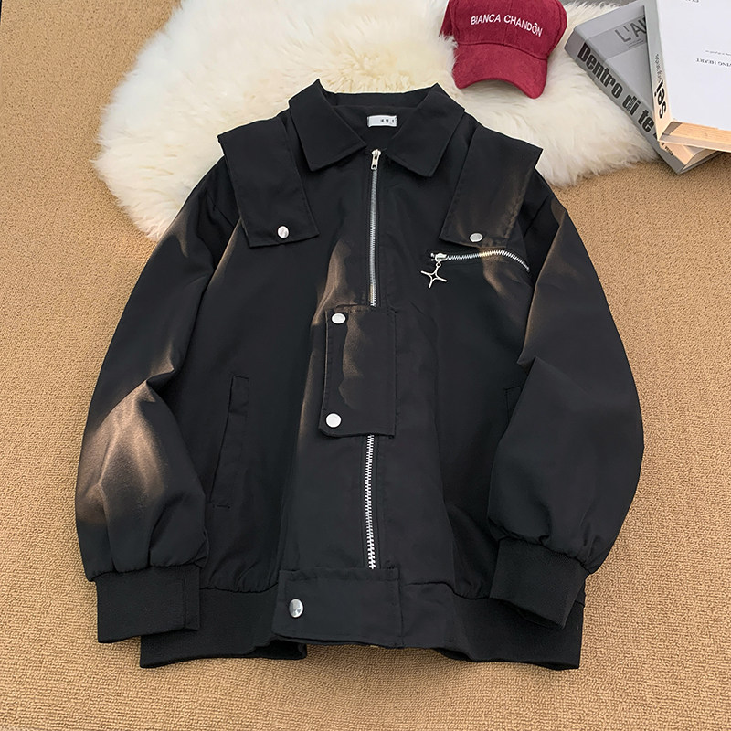 Autumn new work jacket American trendy brand loose retro casual jacket