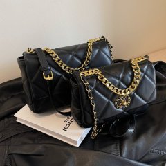 Diamond large bag winter new trendy fashion internet celebrity single shoulder crossbody bag large capacity women's chain versatile ins