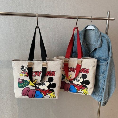 Canvas bag women's 2024 new Japanese large-capacity fashion shoulder bag college student class bag tote commuter bag