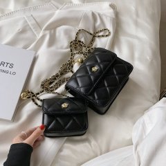 Mini small bag crossbody bag for women, versatile ins rhombus chain small square bag, new high-end texture mobile phone bag