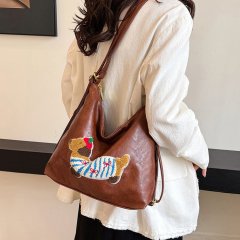 Autumn and winter retro large-capacity women's backpack 2024 new versatile backpack high-end single shoulder crossbody bag