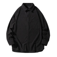 Autumn trendy cardigan lapel jacket teenagers loose casual long-sleeved shirt for men