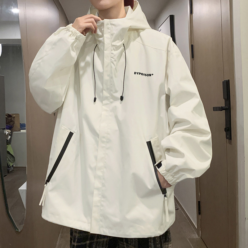 Spring new outdoor jacket for men Hong Kong style retro hooded jacket
