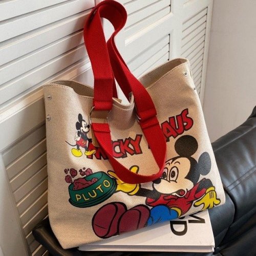 Canvas bag women's 2024 new Japanese large-capacity fashion shoulder bag college student class bag tote commuter bag