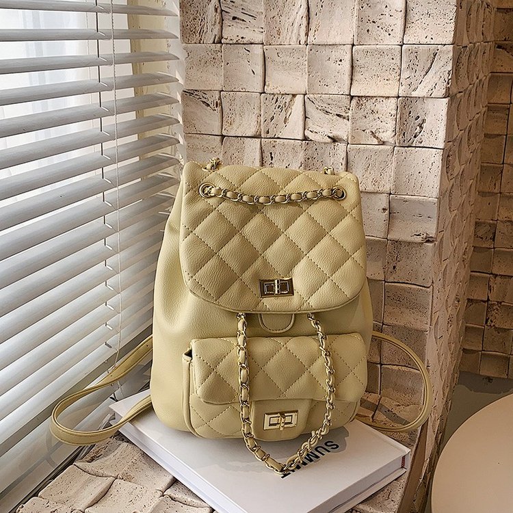 Diamond versatile single shoulder backpack bag for women autumn and winter new texture crossbody large capacity student bag