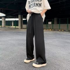 Drapey pants men's spring and autumn American retro sports and casual loose wide-leg straight floor-length sweatpants