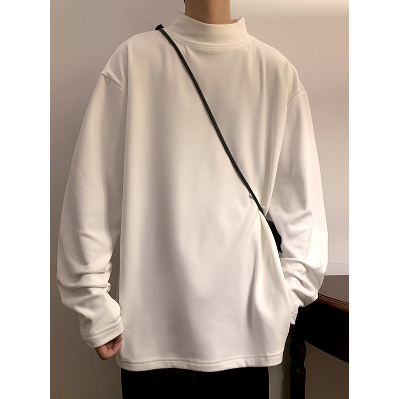 Live broadcast quality half-turtle collar German velvet warm base layer