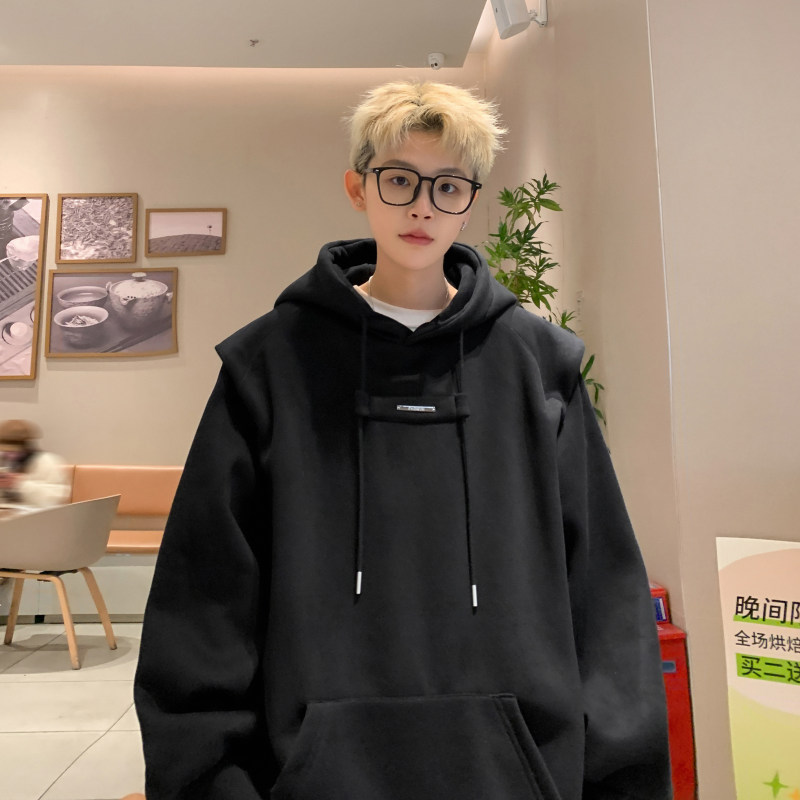 American design hooded sweatshirt jacket