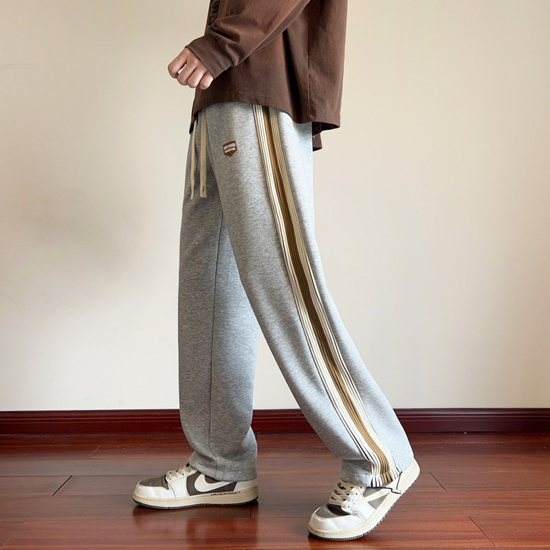 Autumn new men's straight casual sports pants webbing sweatpants