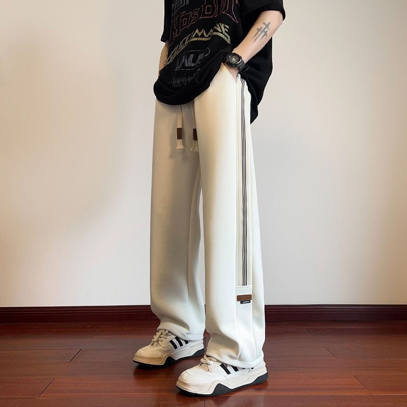 Special batch, no price difference, high quality pineapple plaid webbing loose straight casual pants