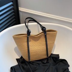 Straw large-capacity bag women's bag woven summer beach women's new bag shoulder tote bag large bag