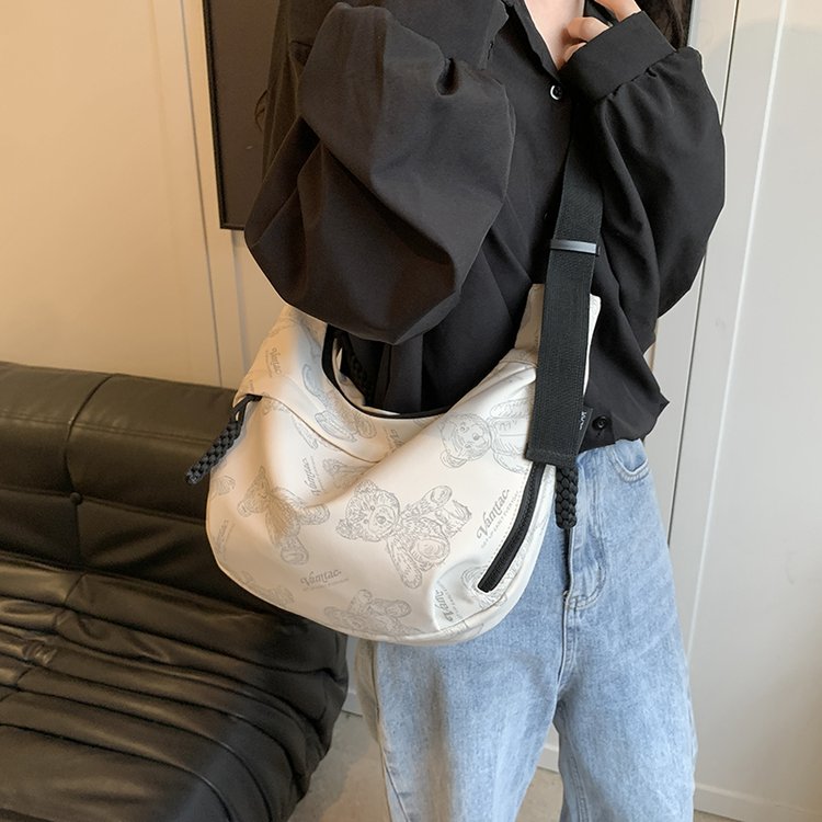 ins style casual large-capacity bag for women 2024 new fashion crossbody dumpling bag student travel shoulder bag