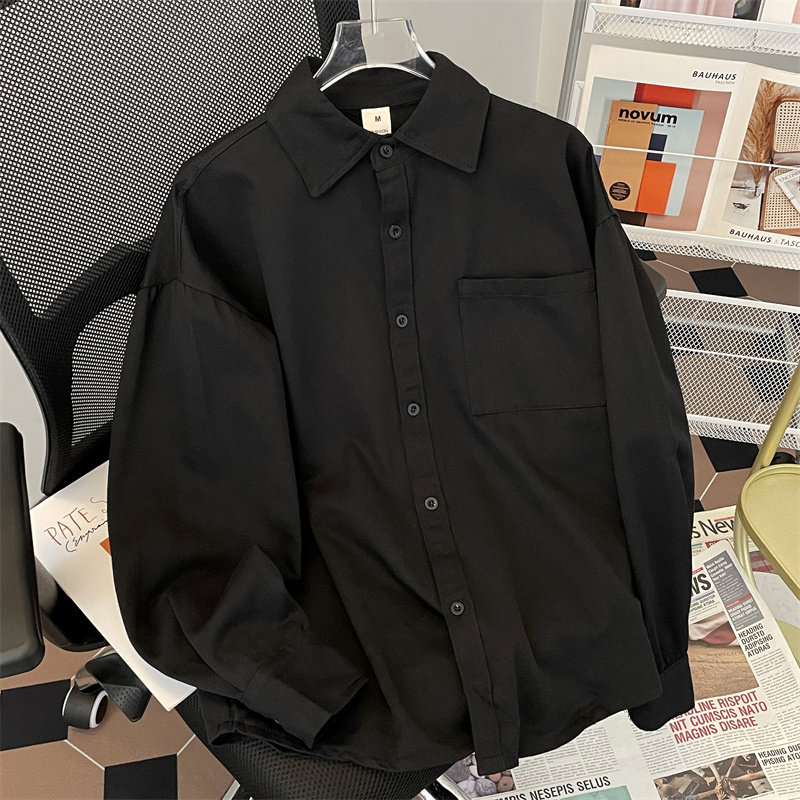 Spring fashion brand Japanese simple work shirt men's ins loose long-sleeved casual jacket