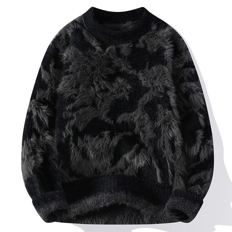 Autumn and winter new casual sweater men's long-sleeved sweater Hong Kong style loose bottoming shirt