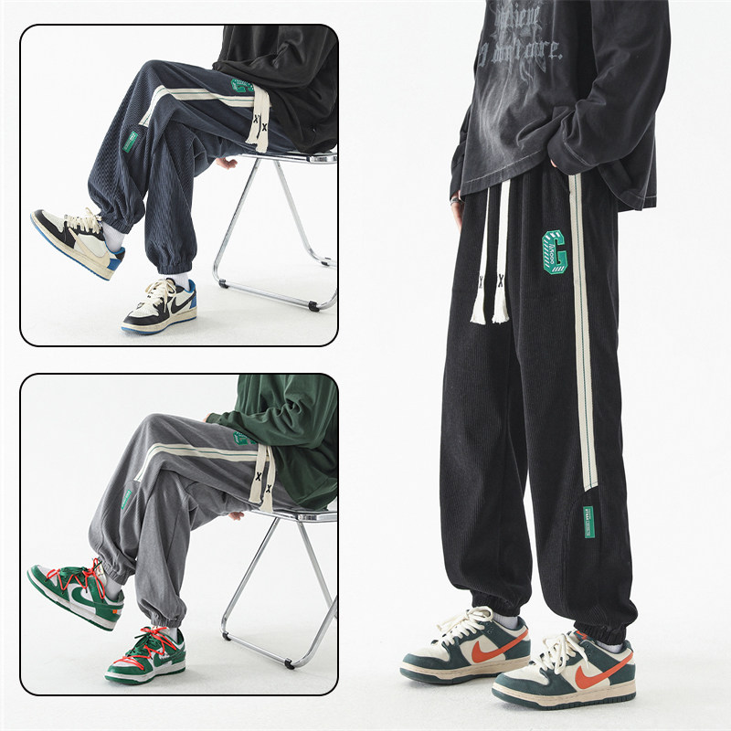 Spring live broadcast high-quality casual pants for men, trendy loose trousers