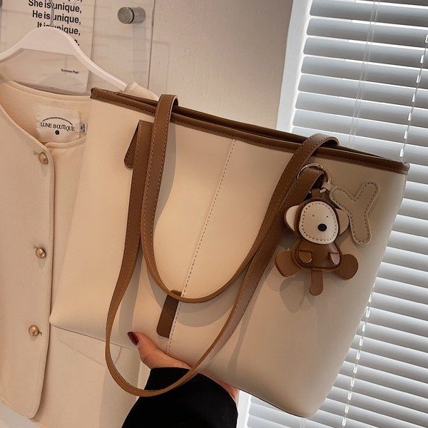 High-end, simple and versatile women's 2024 new large-capacity commuter internet celebrity portable shoulder tote bag large capacity