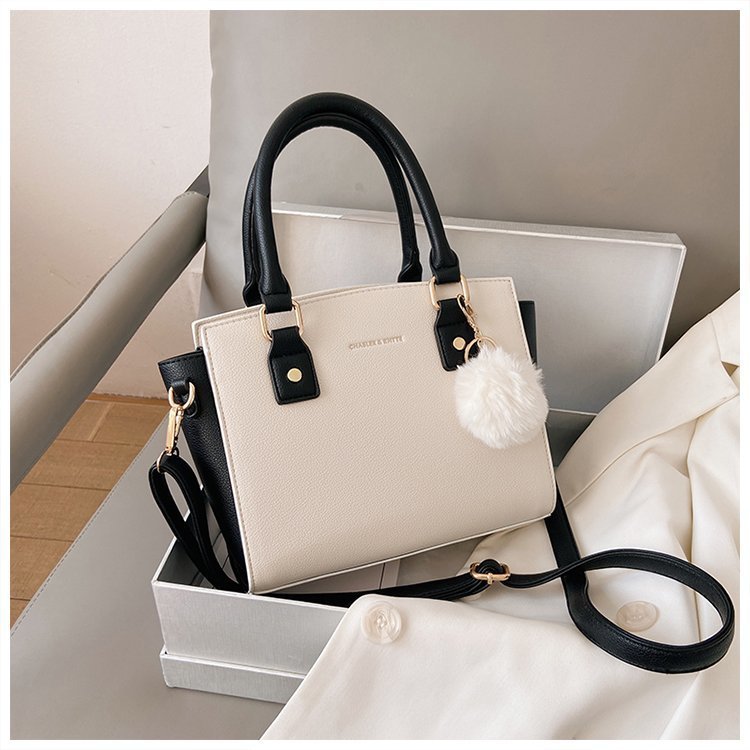 Bags for women new Korean style simple textured portable wing bag Korean style fashion contrasting color single shoulder crossbody bag for women