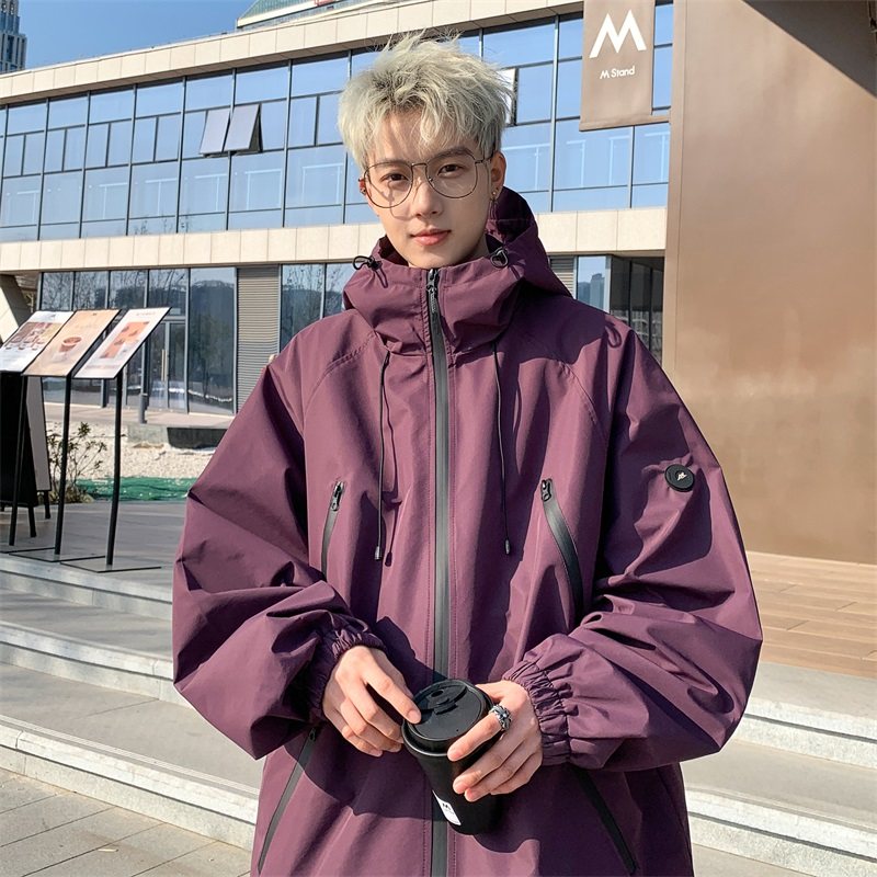 Polyester new waterproof hooded jacket limited edition
