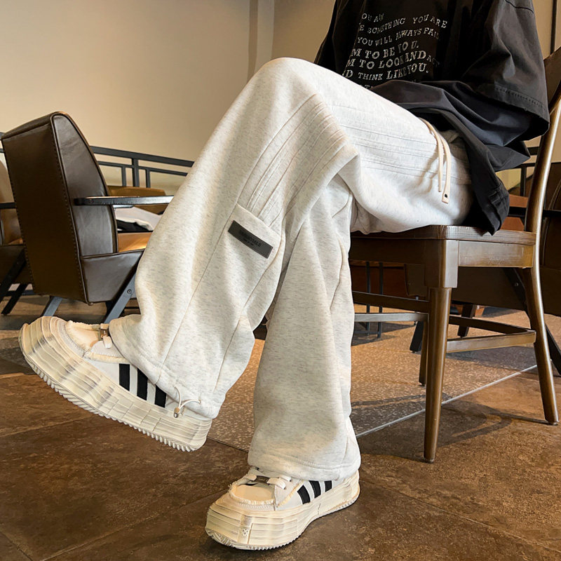 Spring new casual pants men's striped loose trendy sweatpants trousers
