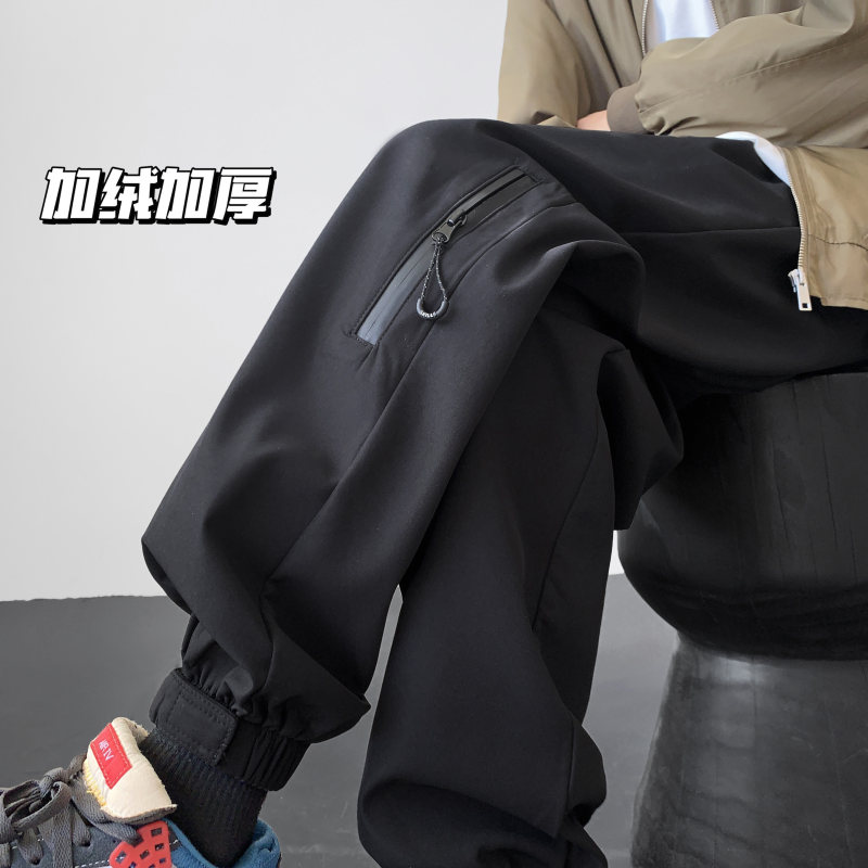 Winter clothing plus velvet and thickening hiking pants men's casual pants