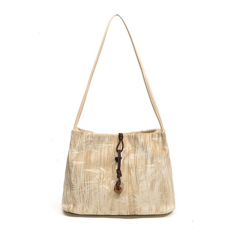 2024 New New Chinese Style Commuting Bag Women's Trendy Summer Shoulder Underarm Bag Large Capacity National Style Handheld Tote Bag