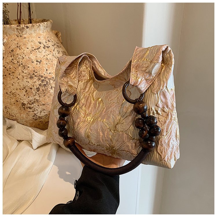 New Chinese embroidered tote bag for women 2024 new fashion hot style shoulder bag large capacity retro commuter bag
