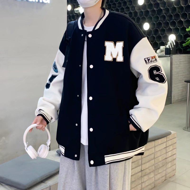 Baseball uniform men's autumn and winter trendy brand jacket new ins handsome loose jacket
