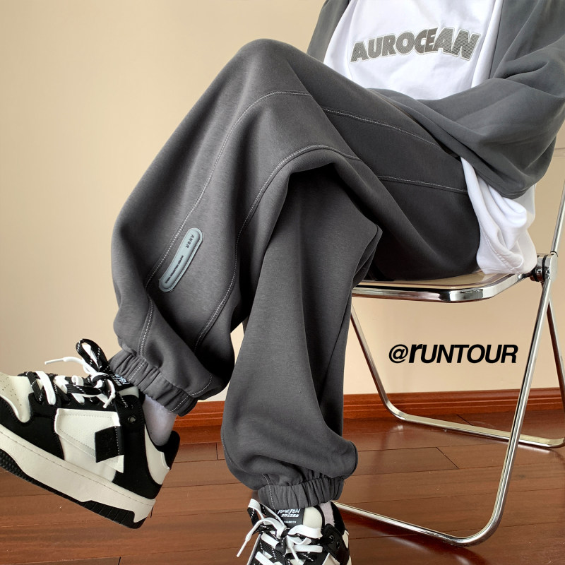 Men's sweatpants autumn style pants label leggings sweatpants new casual pants