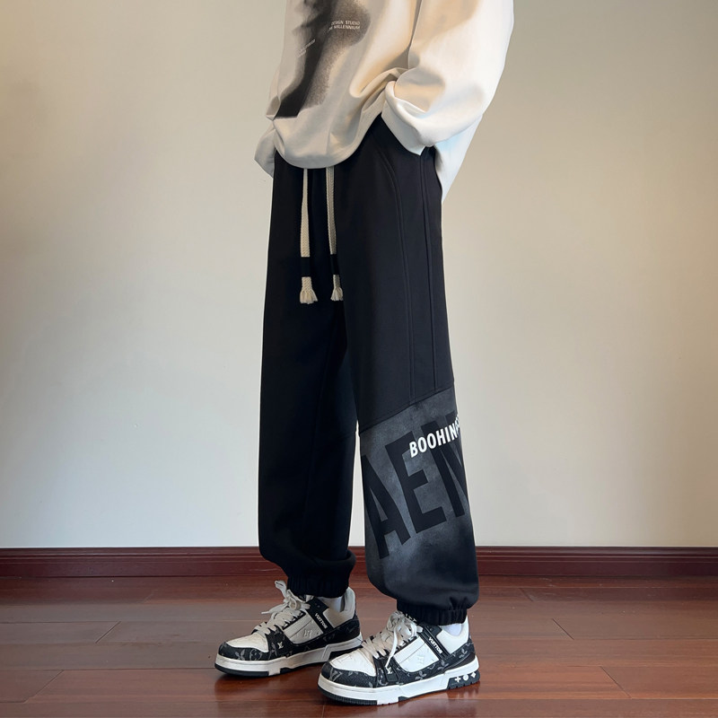 New autumn style interior large size American pineapple plaid printed sweatpants