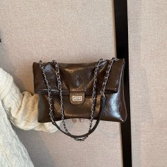 Autumn and winter retro folding ear bag niche armpit bag 2024 new versatile bag women's chain bag single shoulder crossbody bag