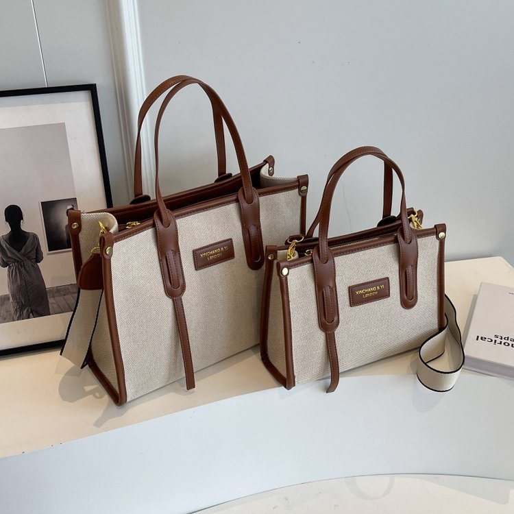 Commuting Large Capacity Canvas Bag Women's New Popular Popular Versatile Crossbody Bag Fashion Handheld Tote Bag