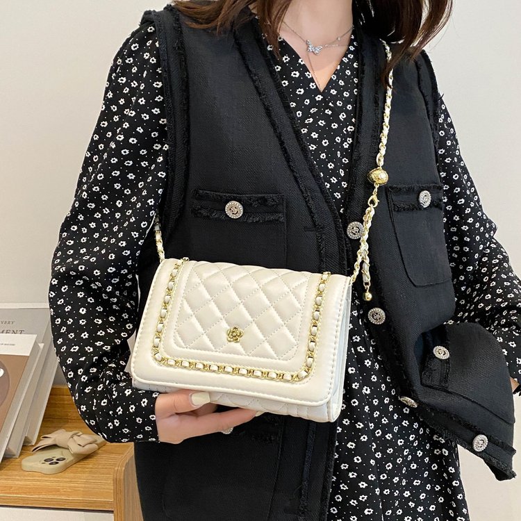 High-end women's chain lock shoulder bag women's trendy cross-body women's PU small square bag Bags cross-border foreign trade