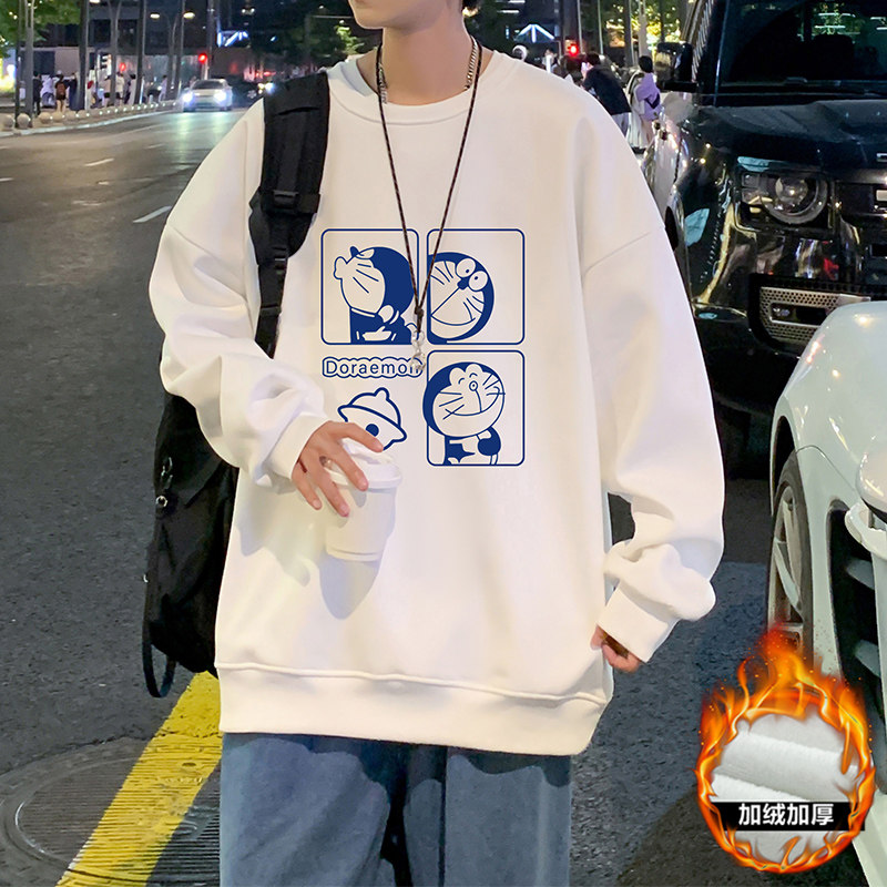 New sweatshirt for men in spring and autumn, ins trendy inner layered shirt, long-sleeved hooded jacket