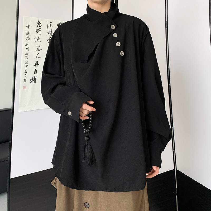 Summer new high-end drape shirt jacket design niche shirt for men