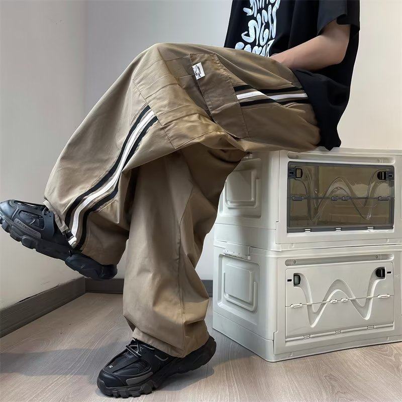 Fashion brand men's trousers, trendy, slightly elastic, loose-fitting Japanese casual pants, youthful and popular harem