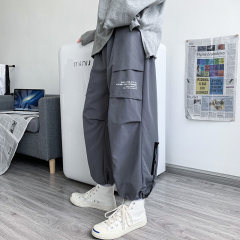 Autumn men's parachute loose straight high street fashion brand workwear casual trousers