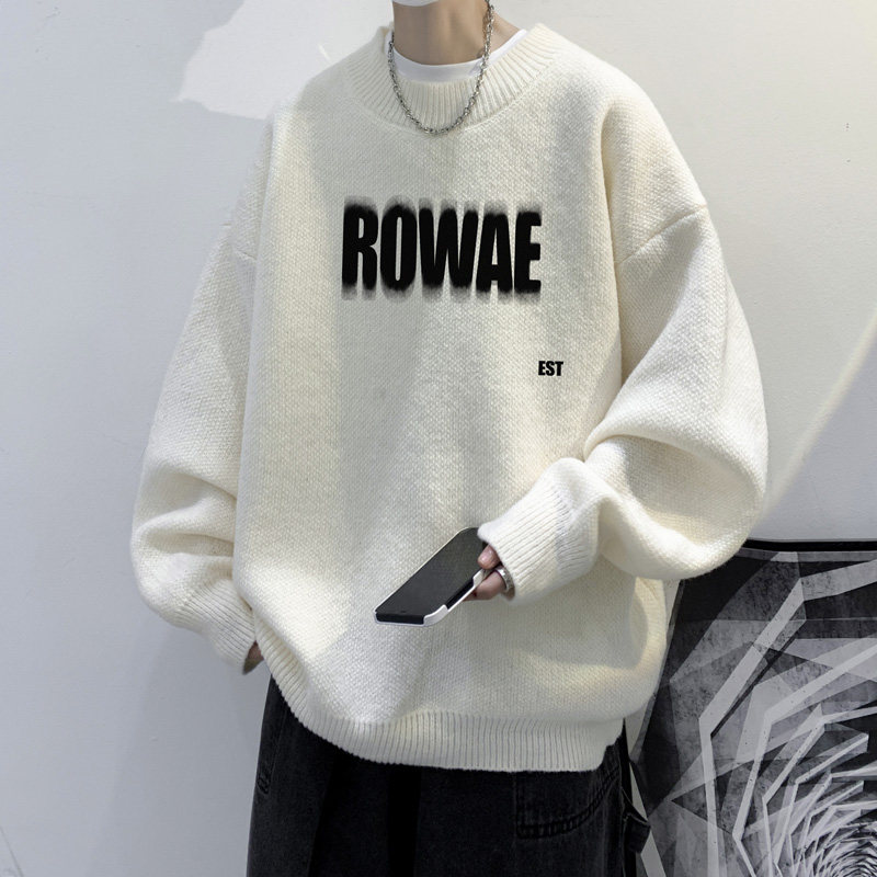 high quality!  Autumn and winter half turtleneck sweater for men, velvet thickened sweater for men, knitted sweater for men