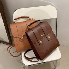 2024 new autumn and winter Korean style fashionable crossbody bag for women simple casual solid color portable dual-use backpack
