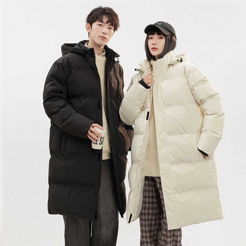 Trendy loose mid-length cotton coat, versatile casual cotton coat