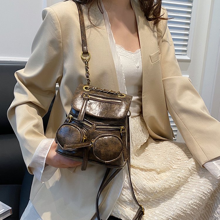 Fashionable Mini Backpack Women's 2024 Summer New Korean Style Trendy Small Backpack Commuting Versatile Shoulder Bag for Women