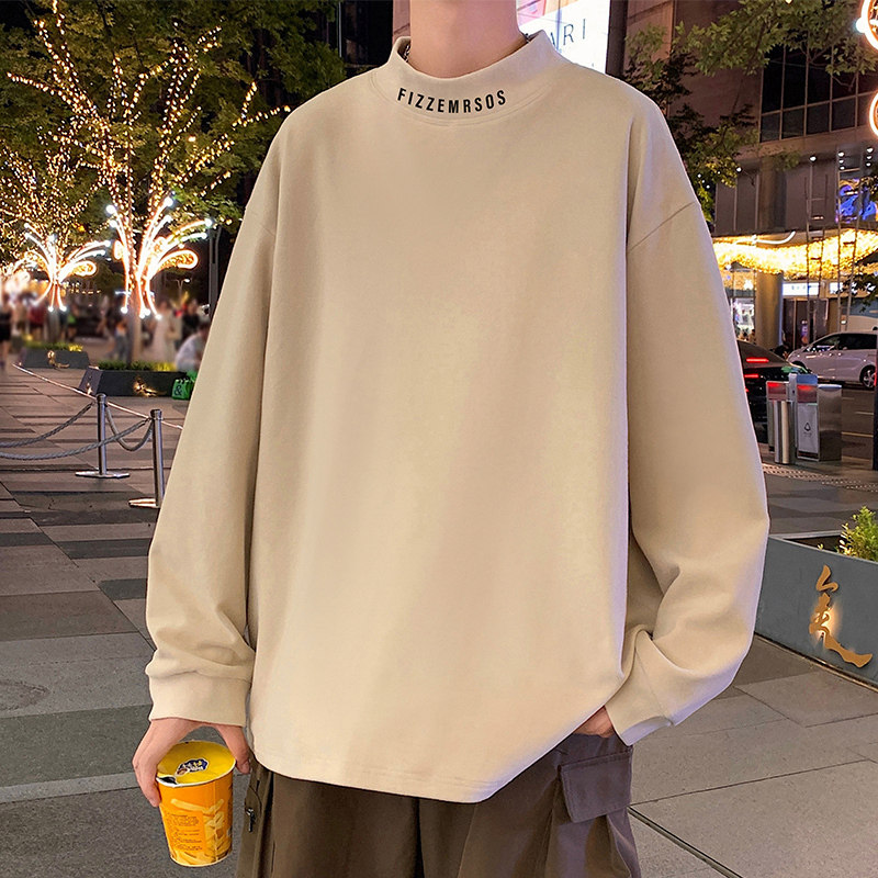 Half turtleneck German velvet sweater for men in autumn and winter new style inner sweater American fashion brand thickened