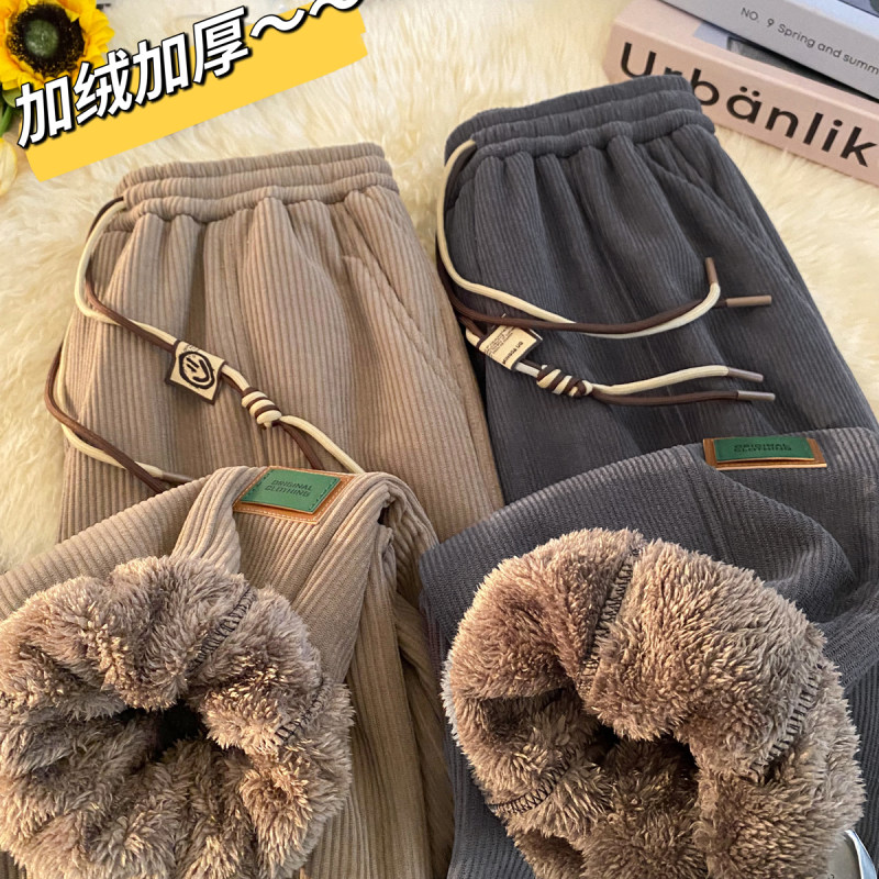Winter clothing Maillard heavyweight thickened Arctic velvet warm leggings men's velvet casual pants